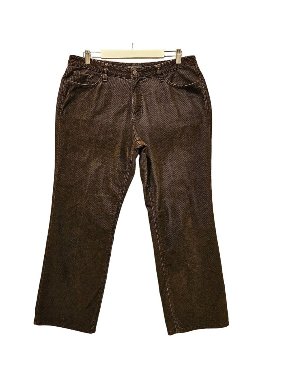 Eddie Bauer Women’s Pants 16 Petite Corduroy Brown Straight Leg 36x28 Rise 11